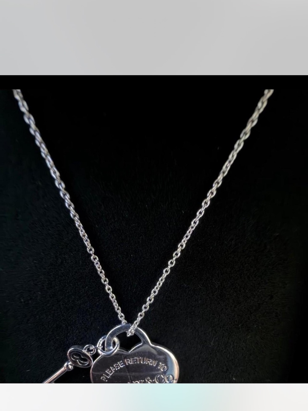 Silver Heart Tag Pendant Necklace - Women Jewelry